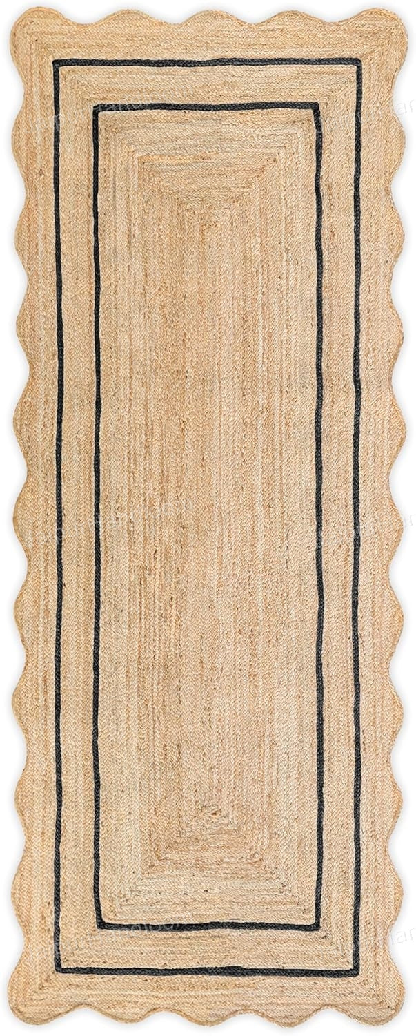 Beige Jute Braided Runner Rugfor Living Room – 5x18 handmade by LoomifyHome