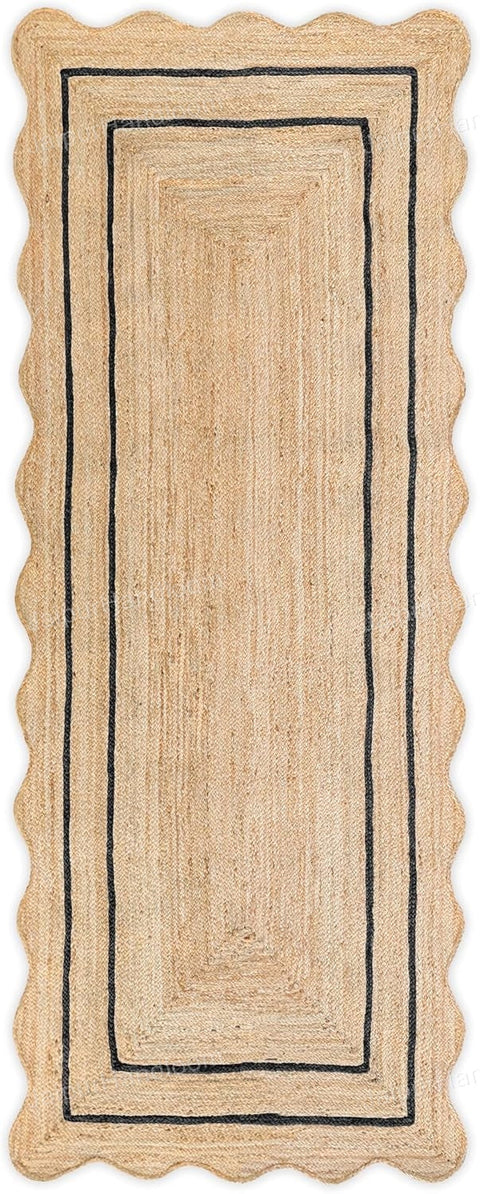 Beige Jute Braided Runner Rugfor Living Room – 5x18 handmade by LoomifyHome