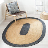 Multicolor Jute Braided Oval Rugfor Living Room – Coastal handmade by LoomifyHome