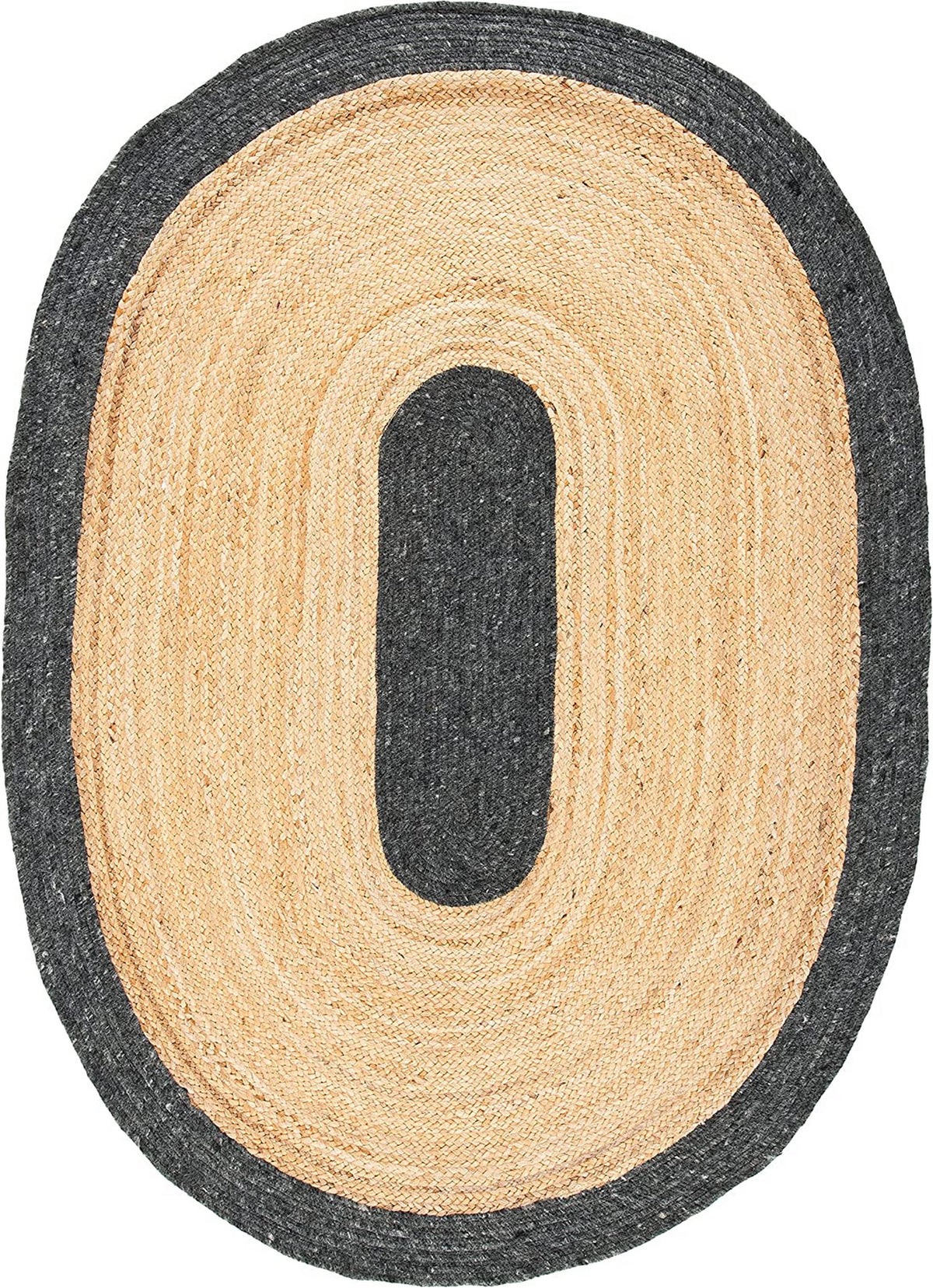 Multicolor Jute Braided Oval Rugfor Living Room – Coastal handmade by LoomifyHome
