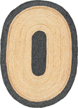 Multicolor Jute Braided Oval Rugfor Living Room – Coastal handmade by LoomifyHome