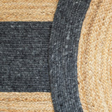 Multicolor Jute Braided Oval Rugfor Living Room – Coastal handmade by LoomifyHome