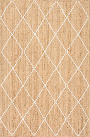 Beige Blue Jute Braided Oval Rugfor Living Room – Living Room Ready handmade by LoomifyHome