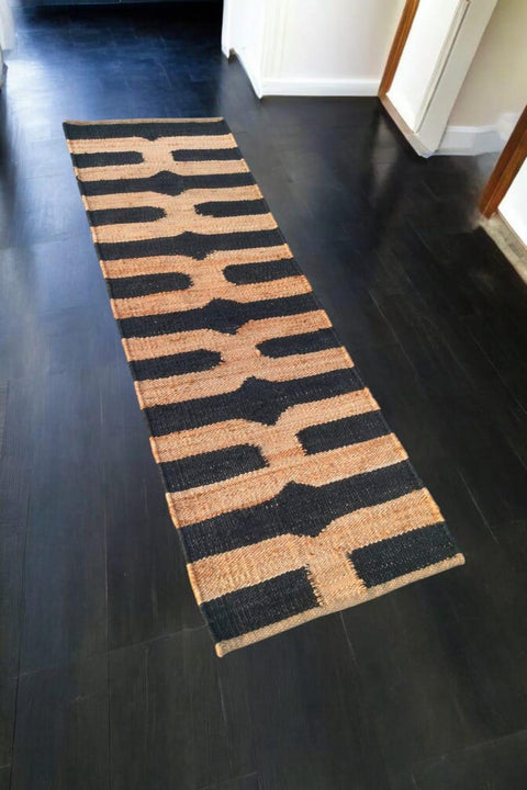 Beige Jute Braided Stair Runnerfor Living Room – 2 x 3 handmade by LoomifyHome