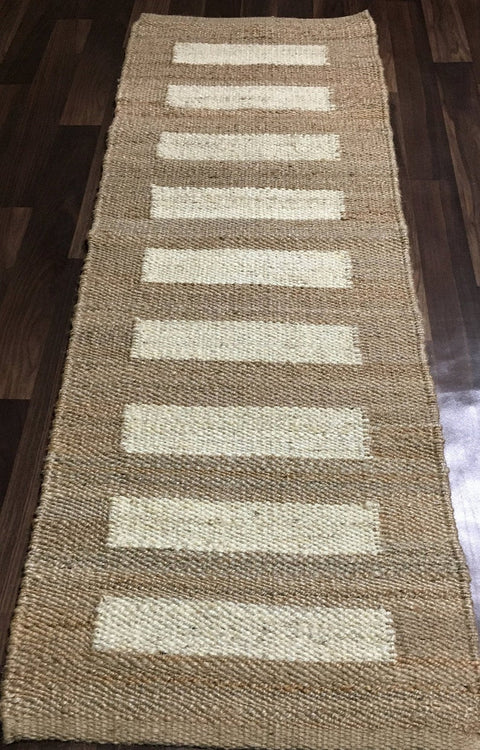 Beige Jute Braided Stair Runnerfor Living Room – Living Room Ready handmade by LoomifyHome