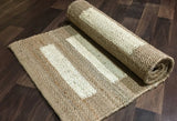 Beige Jute Braided Stair Runnerfor Living Room – Living Room Ready handmade by LoomifyHome