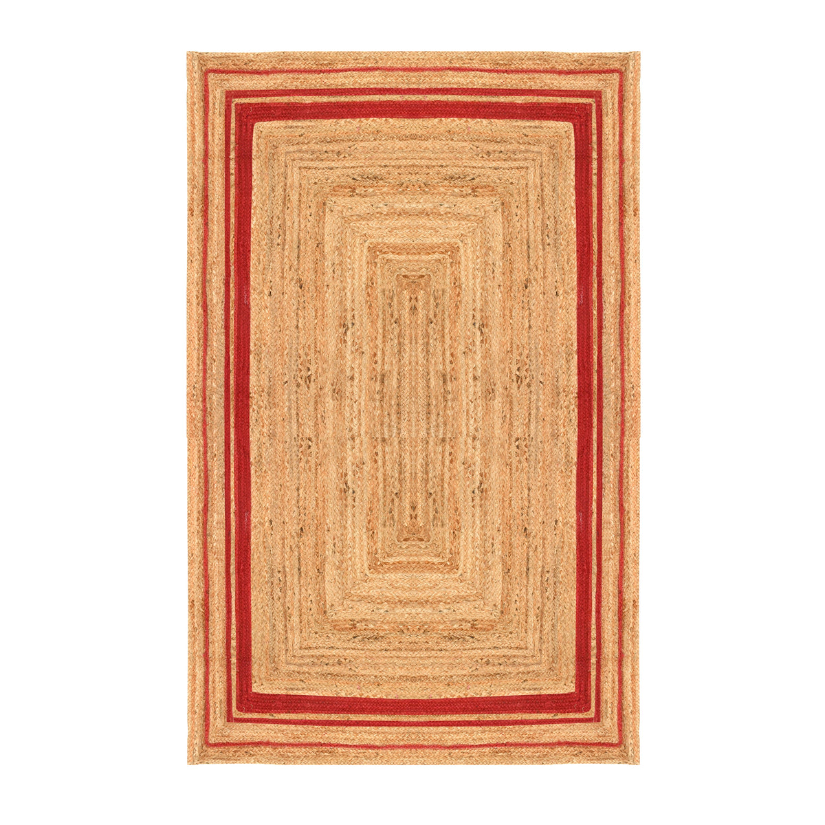 White Beige Jute Braided Area Rugfor Living Room handmade by LoomifyHome