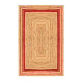 White Beige Jute Braided Area Rugfor Living Room handmade by LoomifyHome