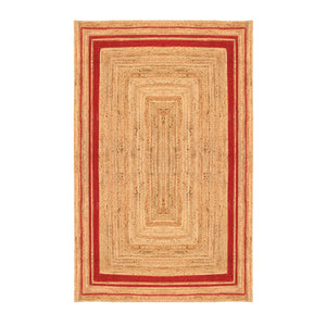 White Beige Jute Braided Area Rugfor Living Room handmade by LoomifyHome