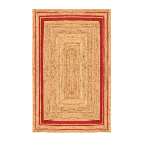 White Beige Jute Braided Area Rugfor Living Room handmade by LoomifyHome