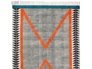 Washable Cotton Rug, Woven Cotton Carpet, Indoor Outdoor Rugs, Customized Area Rug, Hand Block Print Rug, Washable Area Rug,
