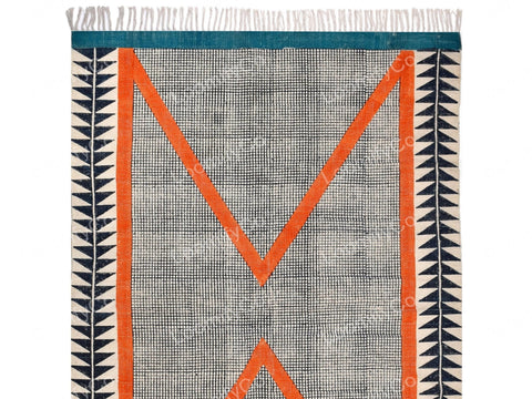 Washable Cotton Rug, Woven Cotton Carpet, Indoor Outdoor Rugs, Customized Area Rug, Hand Block Print Rug, Washable Area Rug,