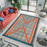 Washable Cotton Rug, Woven Cotton Carpet, Indoor Outdoor Rugs, Customized Area Rug, Hand Block Print Rug, Washable Area Rug,