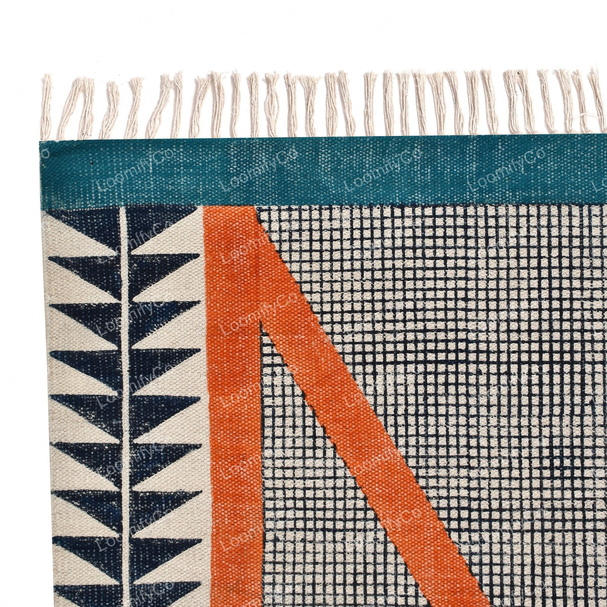 Washable Cotton Rug, Woven Cotton Carpet, Indoor Outdoor Rugs, Customized Area Rug, Hand Block Print Rug, Washable Area Rug,