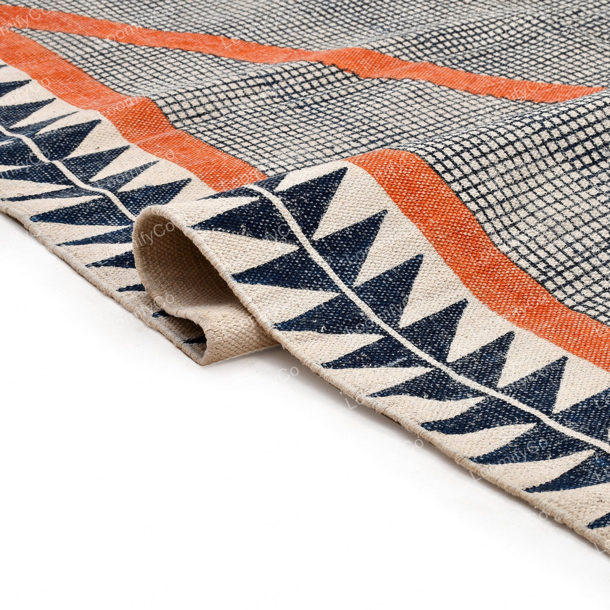 Washable Cotton Rug, Woven Cotton Carpet, Indoor Outdoor Rugs, Customized Area Rug, Hand Block Print Rug, Washable Area Rug,