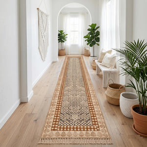 Cotton Very Long Hallway Runner Stair Runner Extra Long Runner Rug Oversize Farmhouse Entryway Rug, Kitchen Rug  Non-Skid