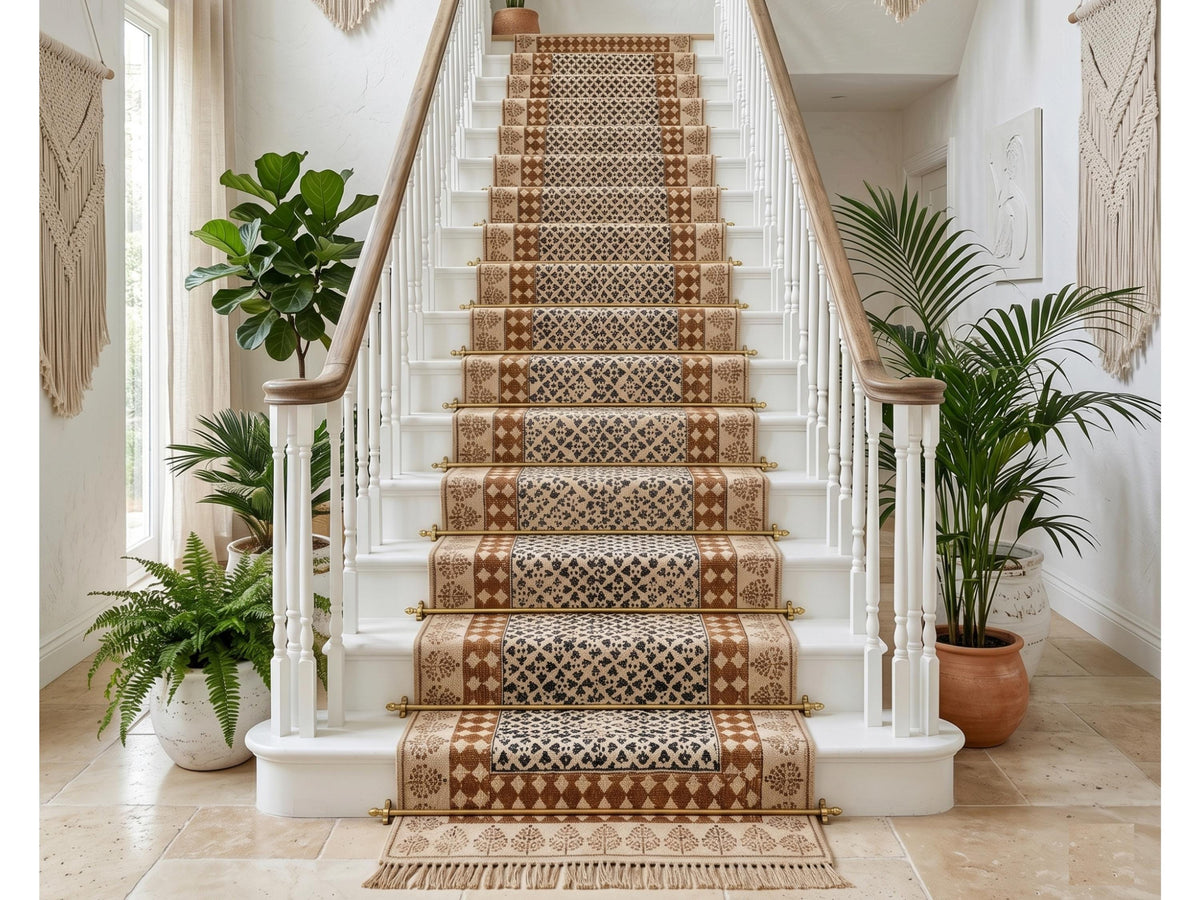 Cotton Very Long Hallway Runner Stair Runner Extra Long Runner Rug Oversize Farmhouse Entryway Rug, Kitchen Rug  Non-Skid