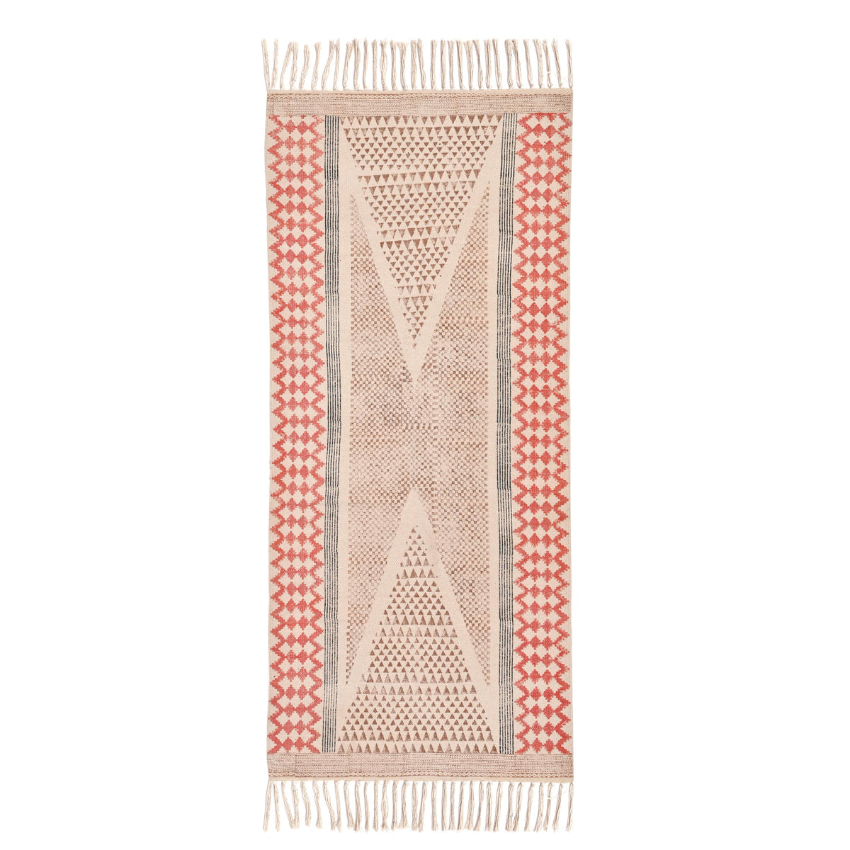 Premium Cotton Yoga Mats for Women and Men,  Woven, Anti Skid backing, Light Weight, Machine Washable, Non Slip for Home
