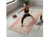 Premium Cotton Yoga Mats for Women and Men,  Woven, Anti Skid backing, Light Weight, Machine Washable, Non Slip for Home