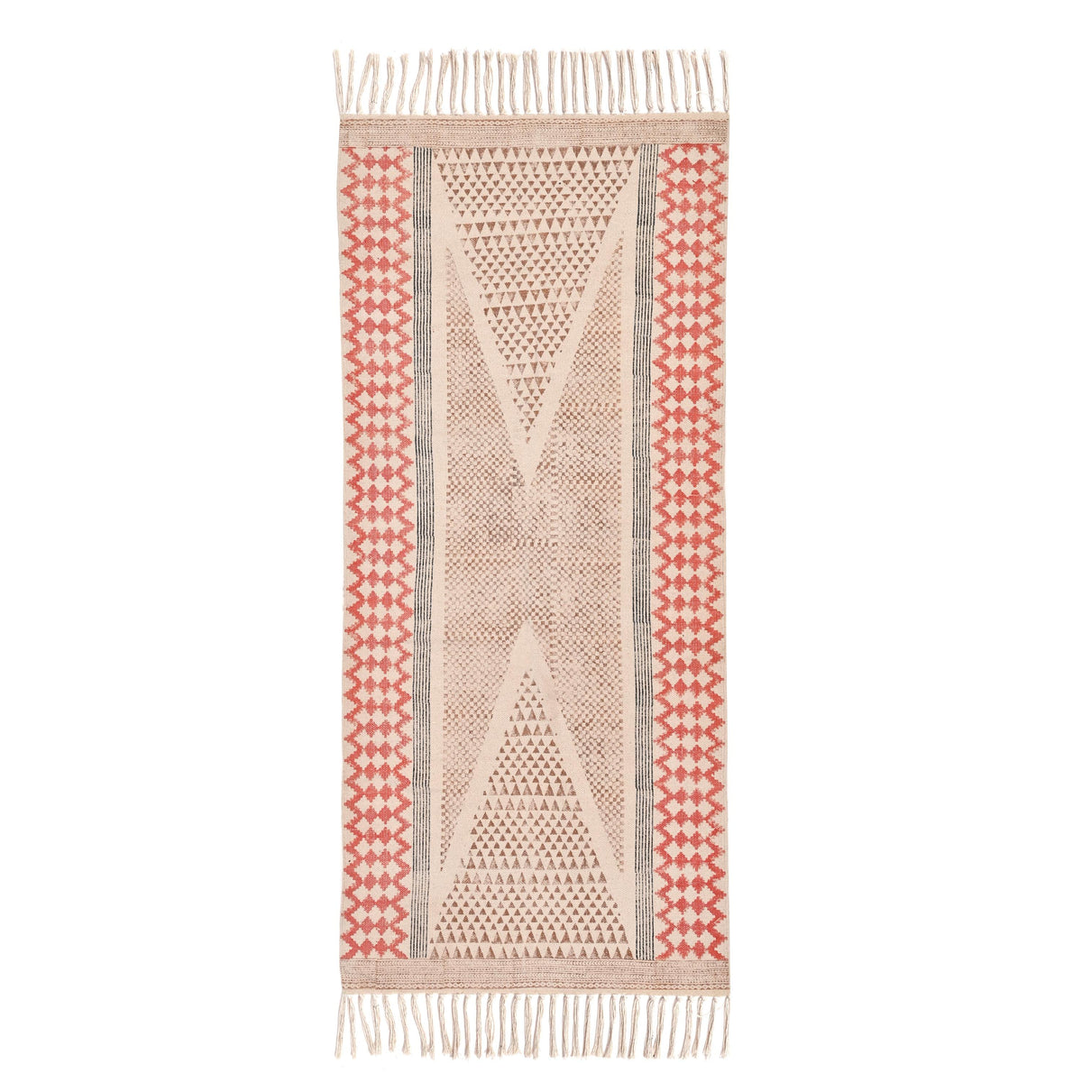 Premium Cotton Yoga Mats for Women and Men,  Woven, Anti Skid backing, Light Weight, Machine Washable, Non Slip for Home
