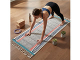 Soft & Washable Organic Cotton Yoga Mat: Eco-Friendly, Anti-Slip - Natural, Hand Weaved and Fair Trade  Yoga, Exercise,