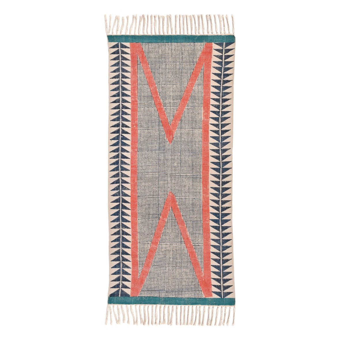 Organic Natural Cotton Yoga Woven Mats for Women and Men, breathable Anti Skid backing, Light Weight, Machine Washable, Non