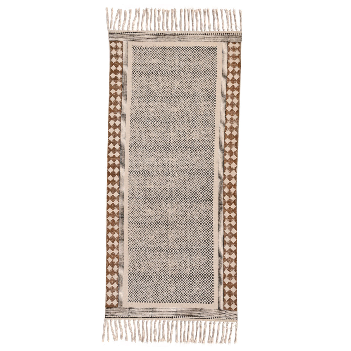 Organic Cotton Yoga Mat Runner Soft Washable Yoga Rug Natural, Hand Weaved and Fair Trade - Yoga, Exercise, Workout, Fitness