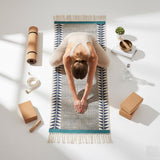 Handwoven Washable Cotton Yoga Mat | Eco-Friendly Meditation Rug Organic Cotton Yoga Mat – Handwoven, Anti-Slip Travel Rug