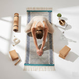 Handwoven Washable Cotton Yoga Mat | Eco-Friendly Meditation Rug Organic Cotton Yoga Mat – Handwoven, Anti-Slip Travel Rug