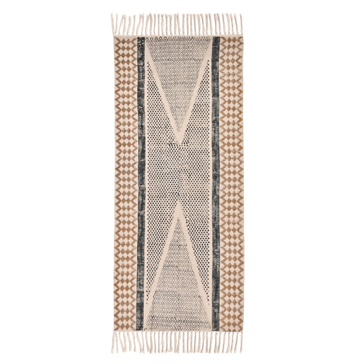 Handwoven Organic Cotton Yoga Mat: Extra Long, Anti-Slip Washable Yoga Rug Fair Trade - Yoga, Exercise Travel Friendly