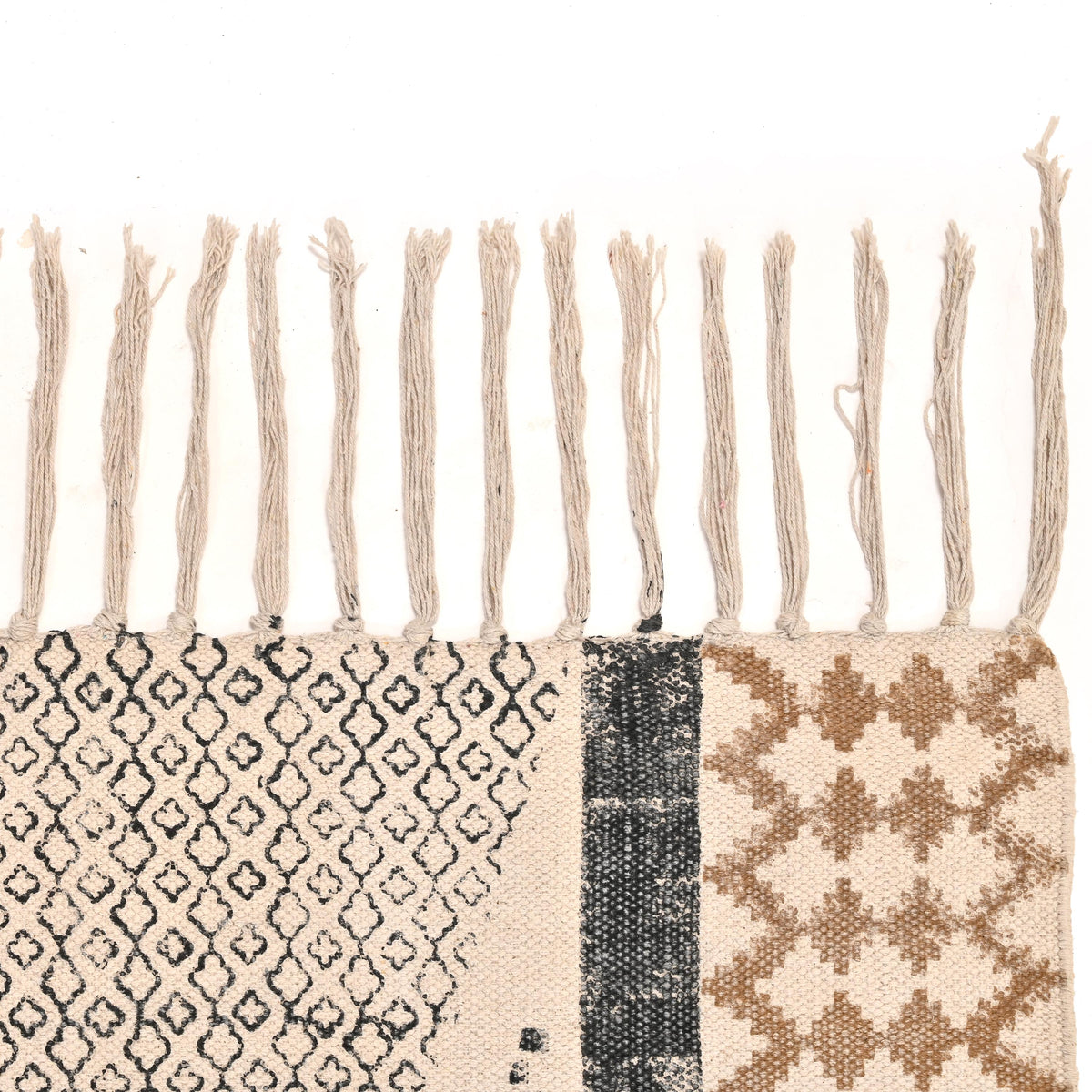 Handwoven Organic Cotton Yoga Mat: Extra Long, Anti-Slip Washable Yoga Rug Fair Trade - Yoga, Exercise Travel Friendly