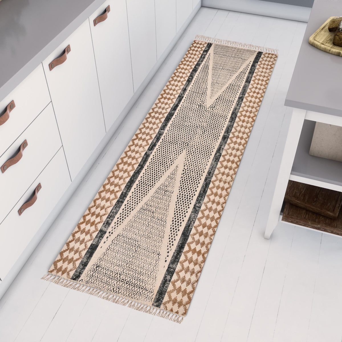 Handwoven Organic Cotton Yoga Mat: Extra Long, Anti-Slip Washable Yoga Rug Fair Trade - Yoga, Exercise Travel Friendly