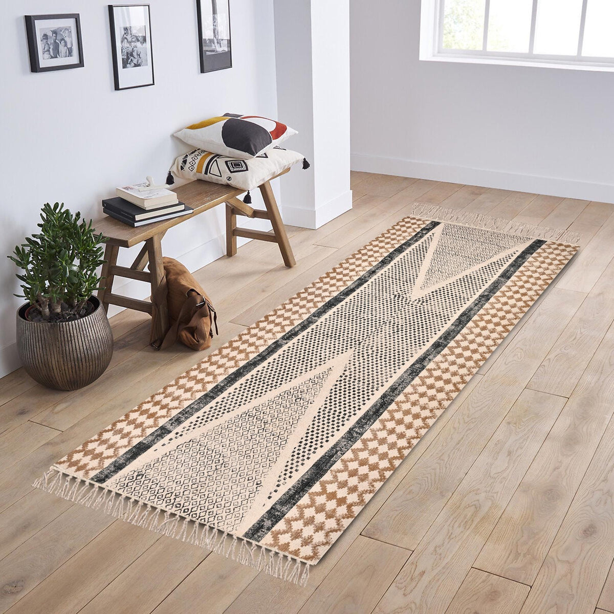 Handwoven Organic Cotton Yoga Mat: Extra Long, Anti-Slip Washable Yoga Rug Fair Trade - Yoga, Exercise Travel Friendly
