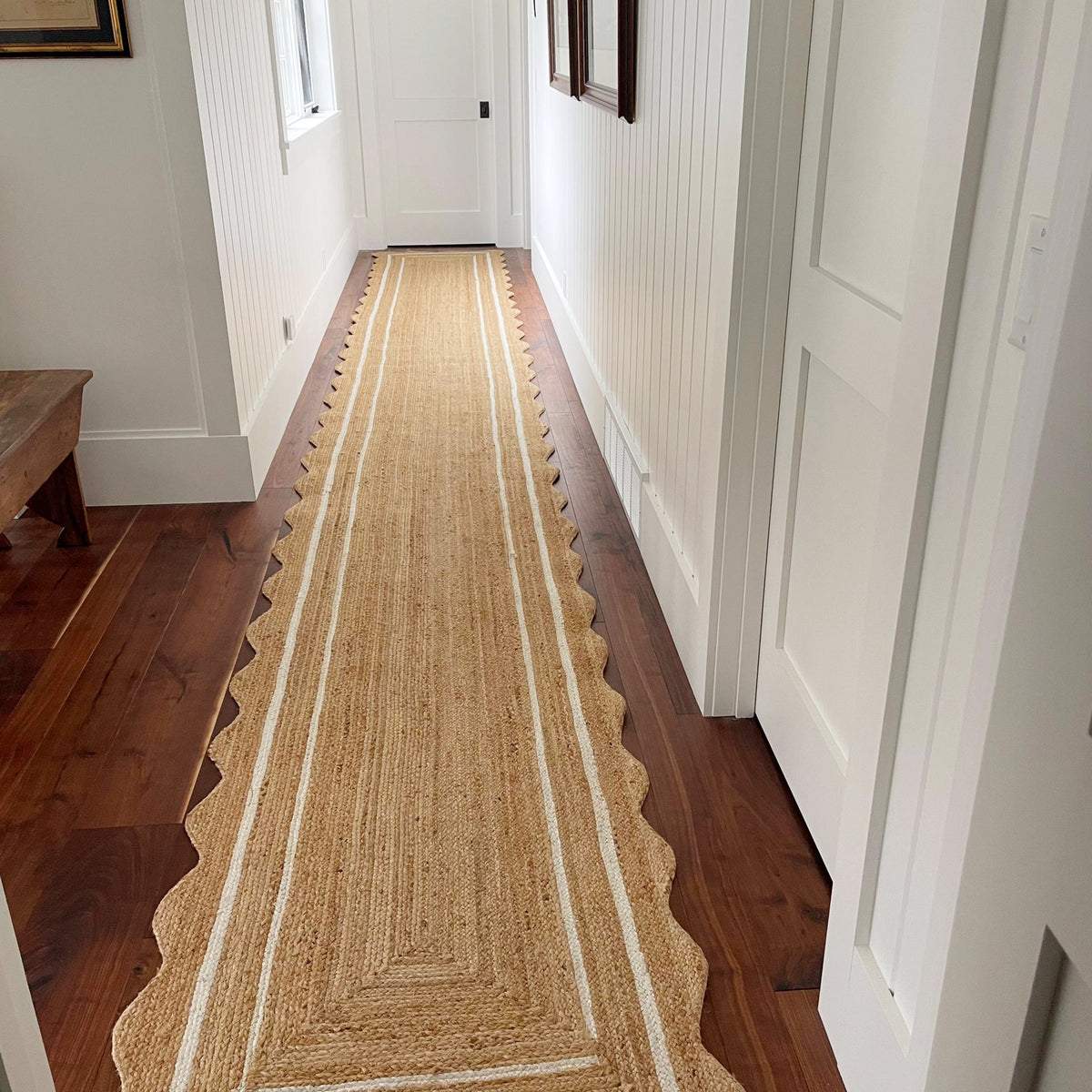 Beige Jute Braided Runner Rugfor Living Room – 24 x 36 handmade by LoomifyHome