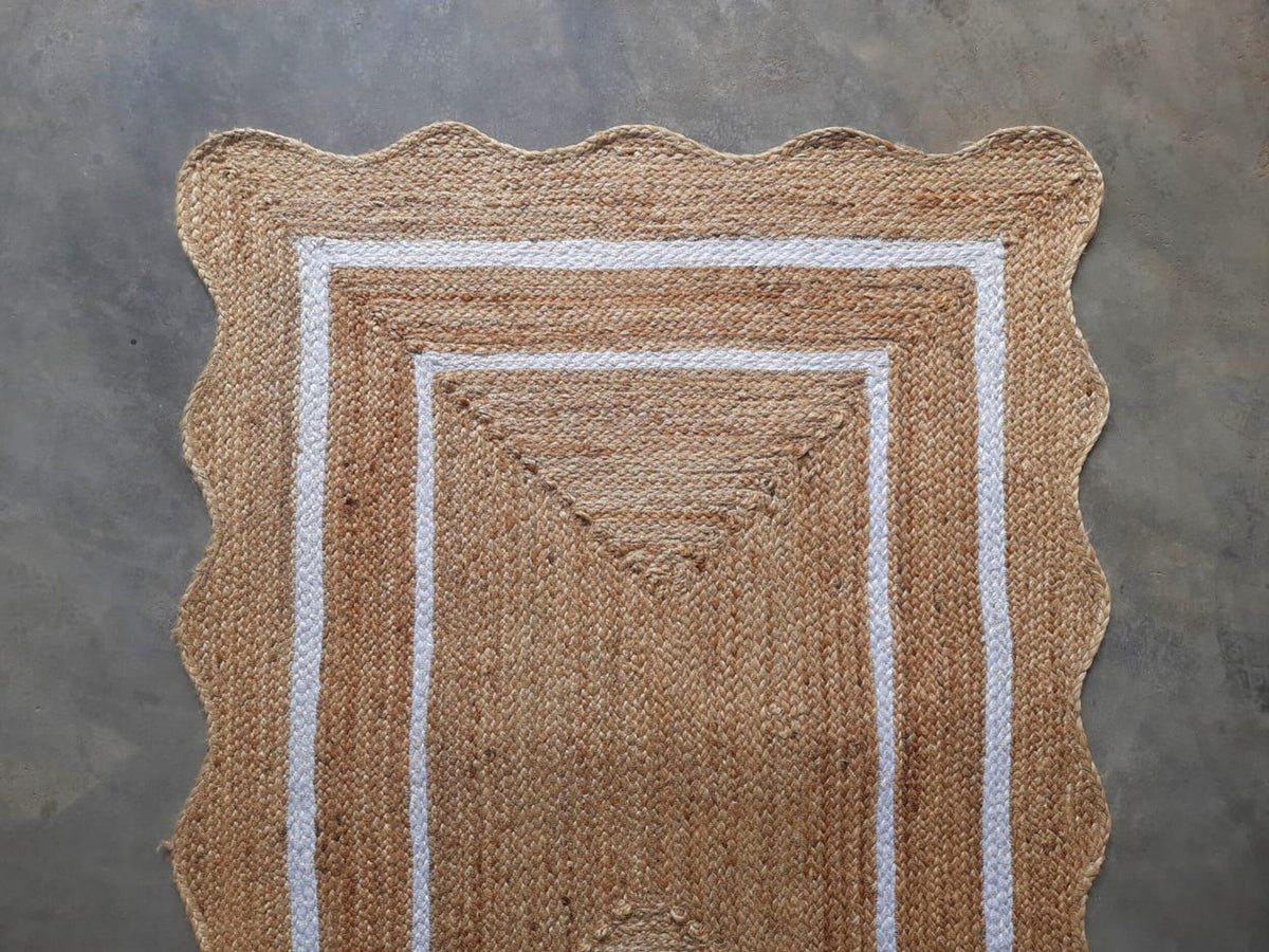 Beige Jute Braided Runner Rugfor Living Room – 24 x 36 handmade by LoomifyHome