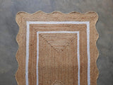 Beige Jute Braided Runner Rugfor Living Room – 24 x 36 handmade by LoomifyHome