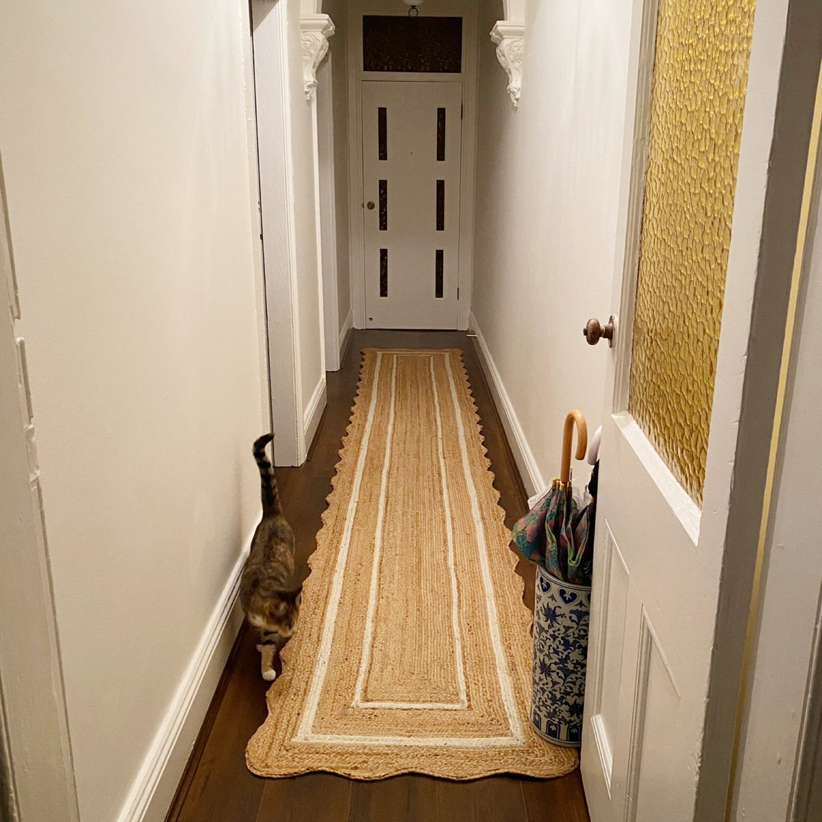 Beige Jute Braided Runner Rugfor Living Room – 24 x 36 handmade by LoomifyHome