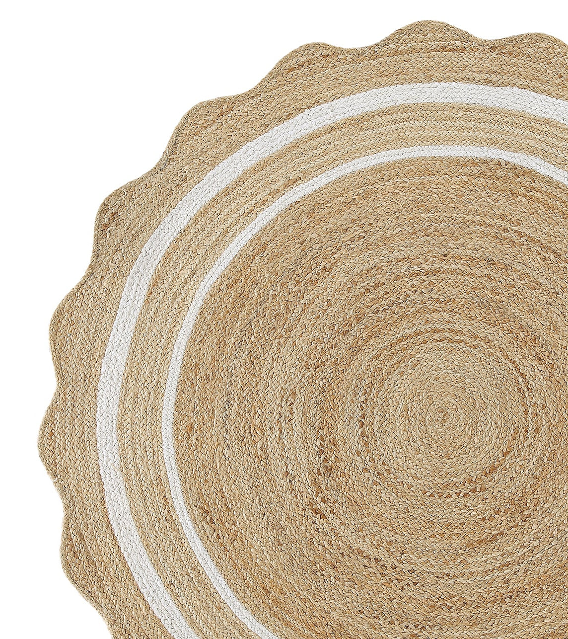 White Beige Jute Braided Doormatfor Living Room – Solid handmade by LoomifyHome