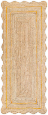 Beige Jute Braided Runner Rugfor Living Room – 2x18 handmade by LoomifyHome
