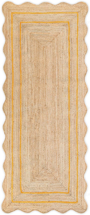 Beige Jute Braided Runner Rugfor Living Room – 2x18 handmade by LoomifyHome