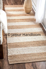 White Beige Jute Braided Runner Rugfor Living Room – 2 x 10 handmade by LoomifyHome