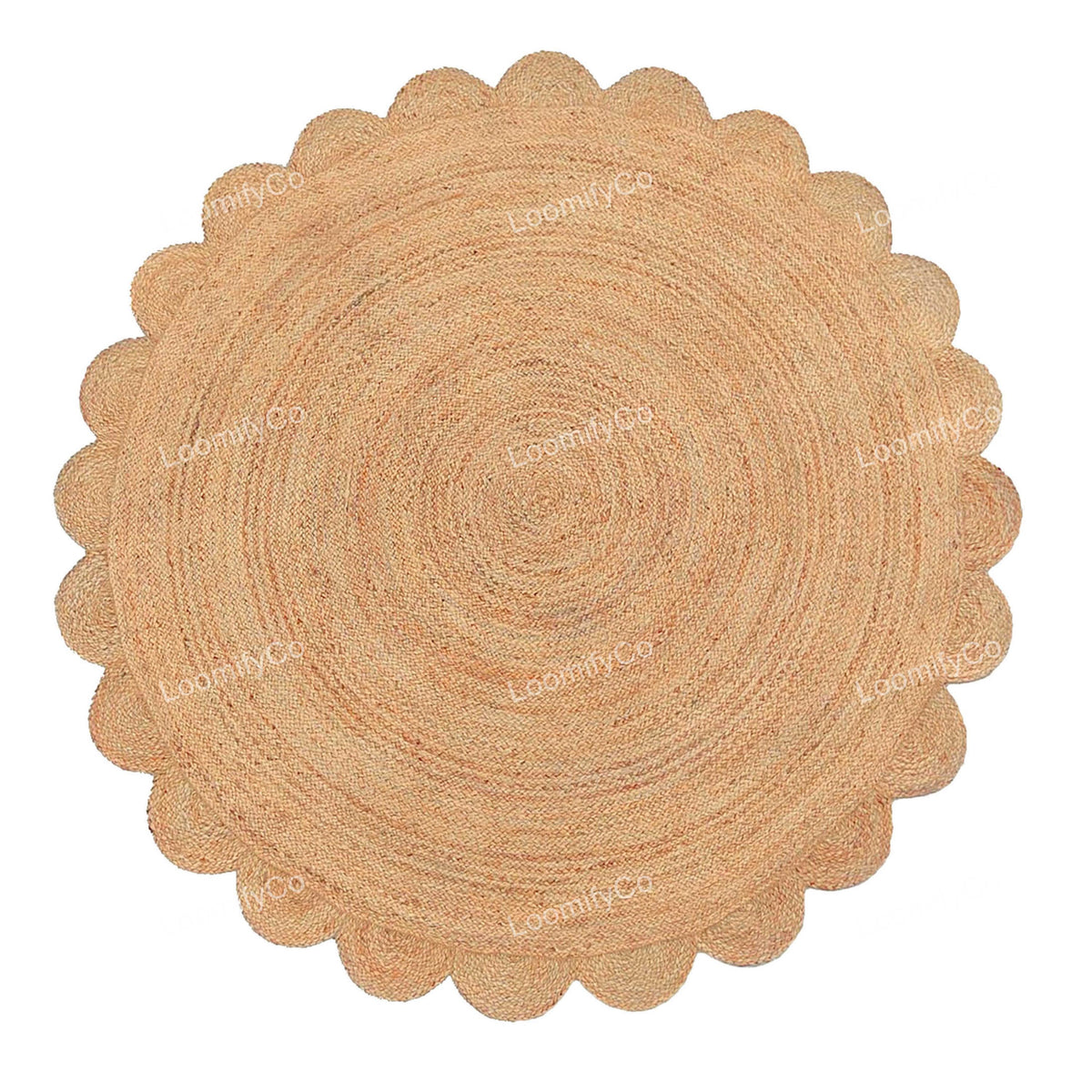 Natural Jute Round Rug in off white /Ivory , Eco Friendly Rug Round Braided Rug Hemp Rug Bohemian Rug Circle Rug boho Round