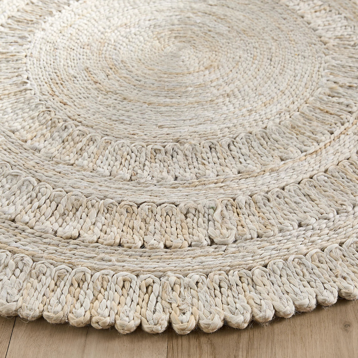 Natural Jute Round Rug in off white /Ivory , Eco Friendly Rug Round Braided Rug Hemp Rug Bohemian Rug Circle Rug boho Round