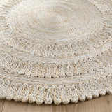 Natural Jute Round Rug in off white /Ivory , Eco Friendly Rug Round Braided Rug Hemp Rug Bohemian Rug Circle Rug boho Round