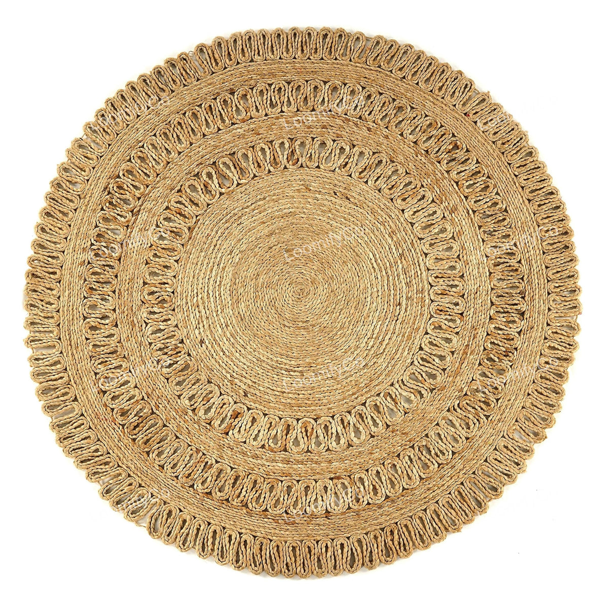 Natural Jute Round Rug in off white /Ivory , Eco Friendly Rug Round Braided Rug Hemp Rug Bohemian Rug Circle Rug boho Round