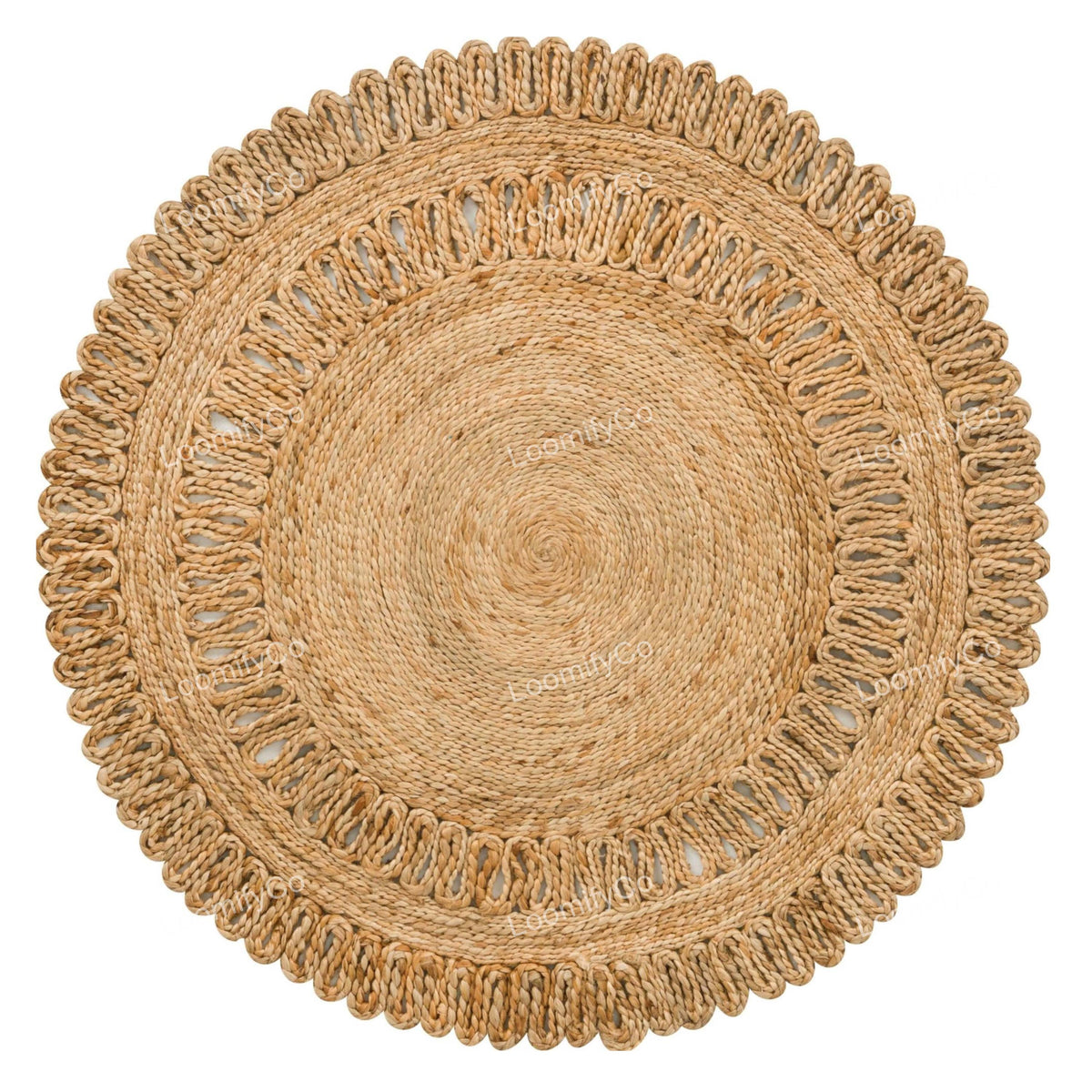 Natural Jute Round Rug in off white /Ivory , Eco Friendly Rug Round Braided Rug Hemp Rug Bohemian Rug Circle Rug boho Round
