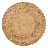 Natural Jute Round Rug in off white /Ivory , Eco Friendly Rug Round Braided Rug Hemp Rug Bohemian Rug Circle Rug boho Round