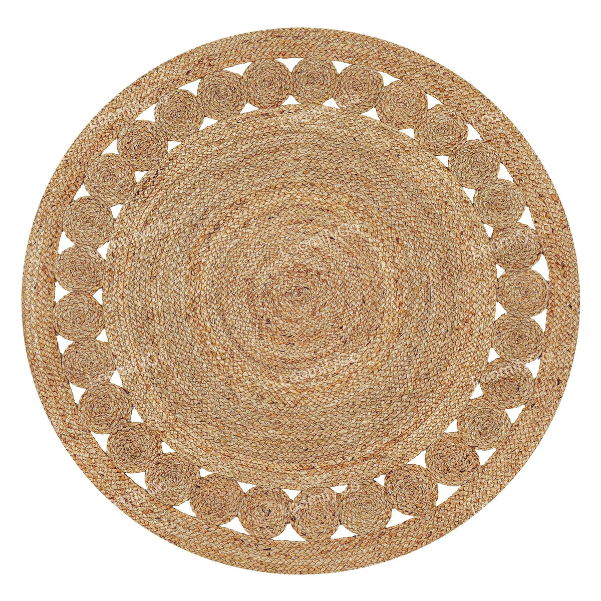 Natural Jute Round Rug in off white /Ivory , Eco Friendly Rug Round Braided Rug Hemp Rug Bohemian Rug Circle Rug boho Round