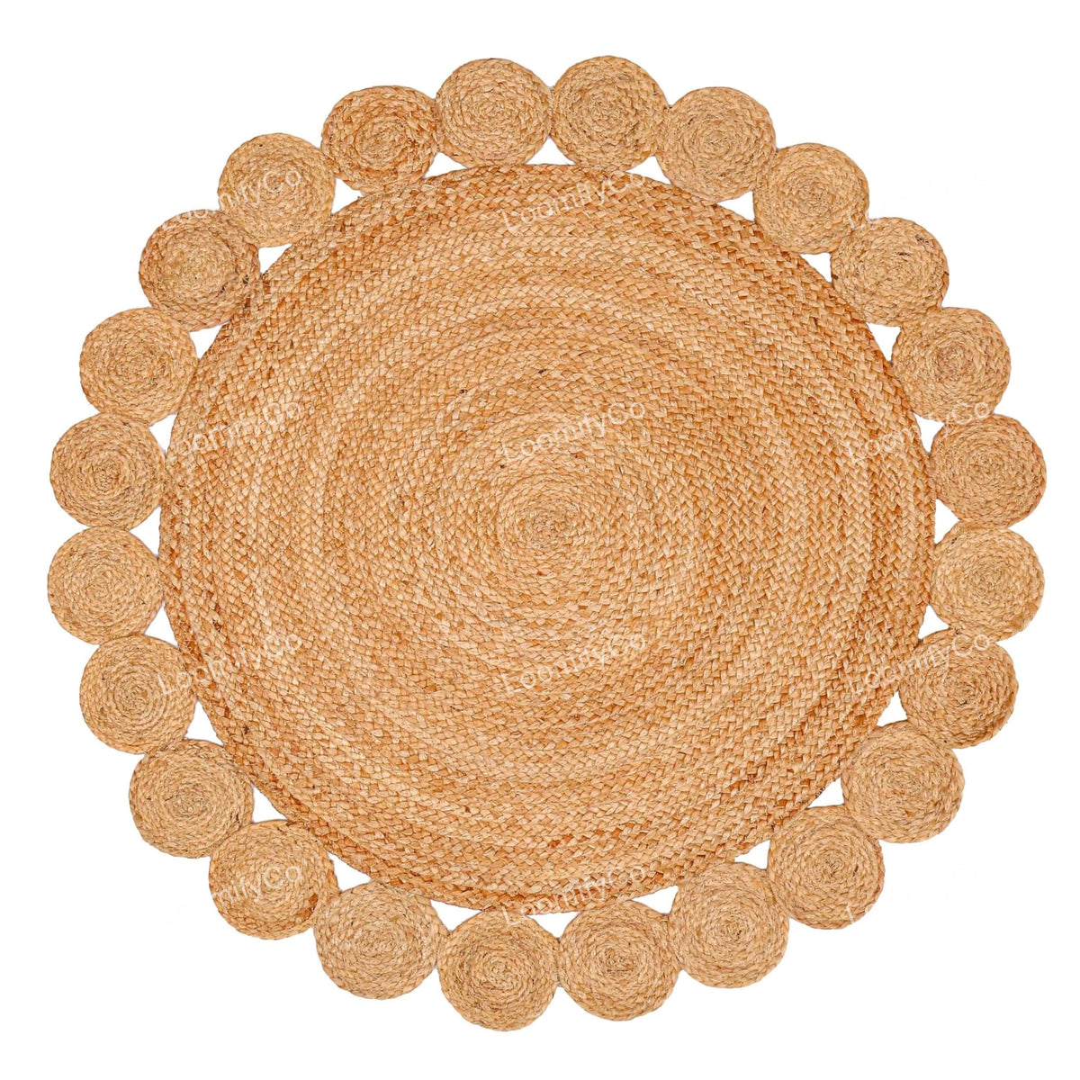 Natural Jute Round Rug in off white /Ivory , Eco Friendly Rug Round Braided Rug Hemp Rug Bohemian Rug Circle Rug boho Round