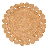 Natural Jute Round Rug in off white /Ivory , Eco Friendly Rug Round Braided Rug Hemp Rug Bohemian Rug Circle Rug boho Round